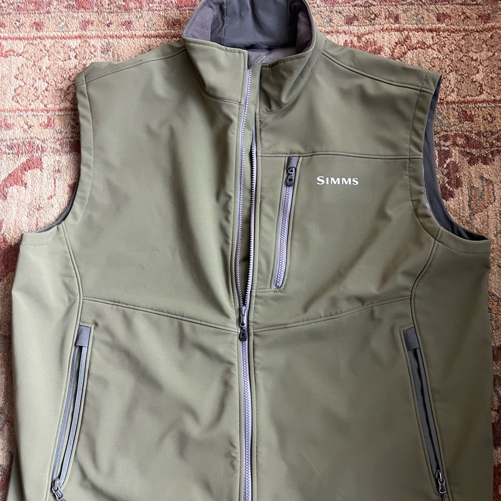 Simms Men's XXL Windstopper Olive Green Vest